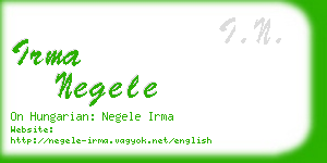 irma negele business card